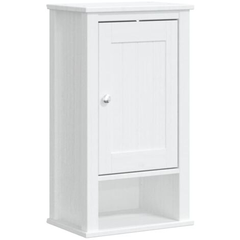 Armoire murale de salle de bain BERG blanc bois de pin massif