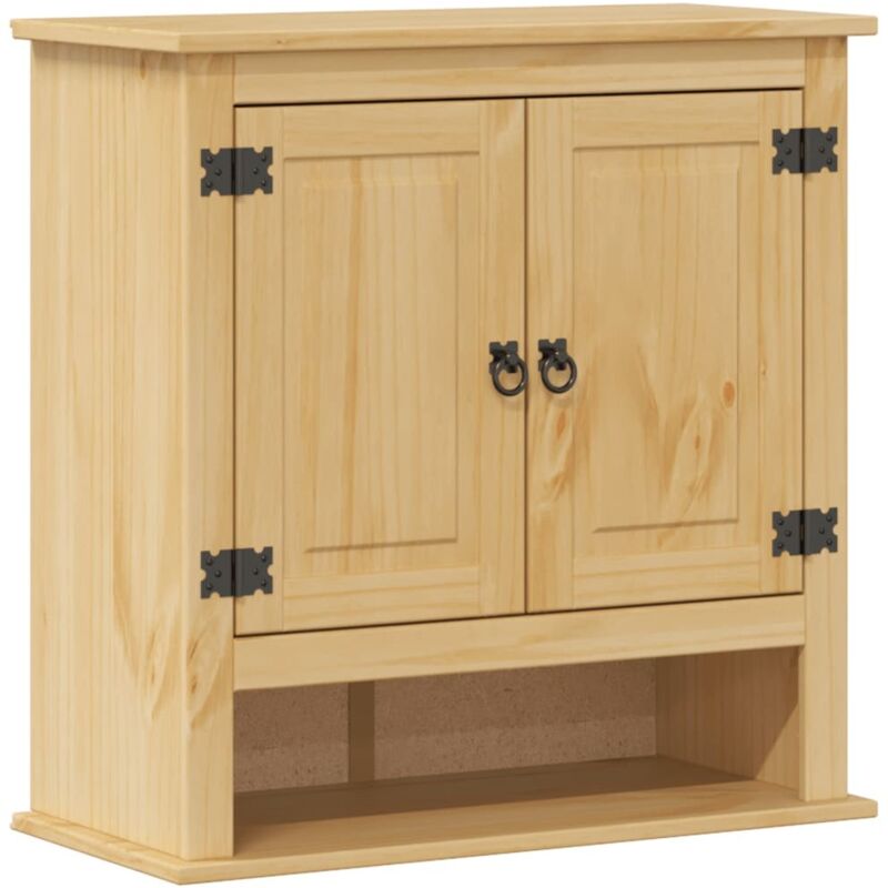Vidaxl - Armoire murale de salle de bain Corona bois de pin massif
