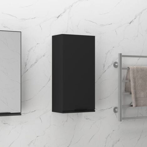 Armoire murale de salle de bain Noir 32x20x67 cm vidaXL