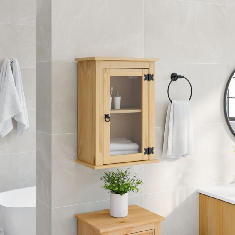 Design In - Armoire murale de salle de bain,Meuble de salle de bain Corona bois de pin massif CFW20563