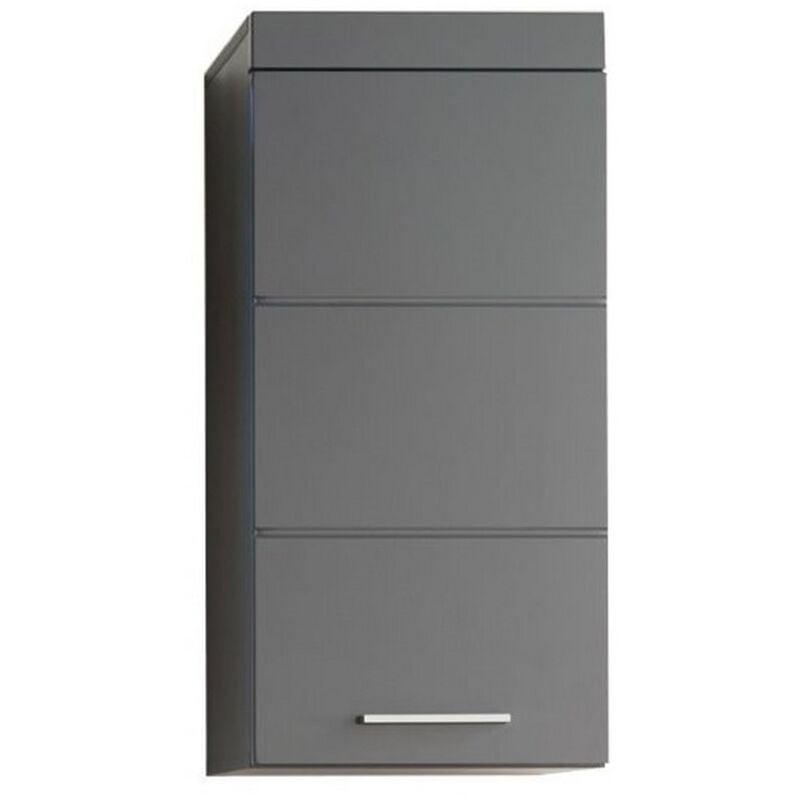 Epikasa - Armoire Murale de Salle de Bain Amanda, Panneau Aggloméré Mélaminé, Gris, 37x77x23 cm