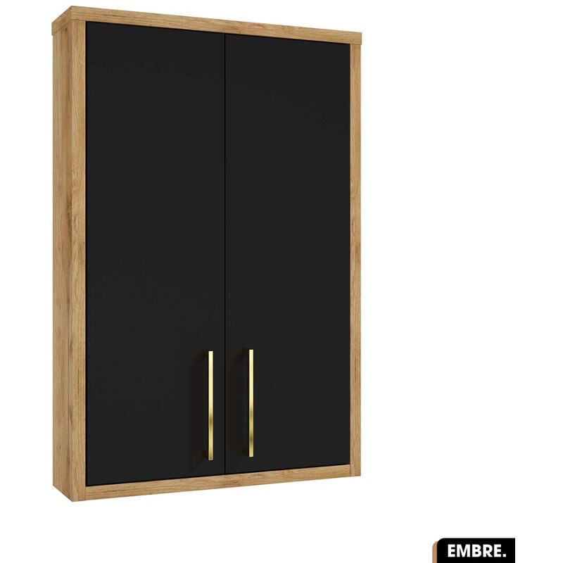 Otitec - Armoire murale embre Noir 60 x 90 x 15 cm