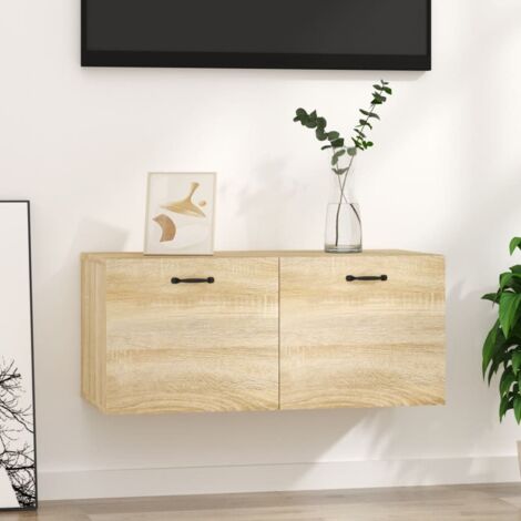 Armoire murale Étagère Murale  Meuble de rangement Chêne sonoma 80x35x36,5 cm Bois d'ingénierie 58248