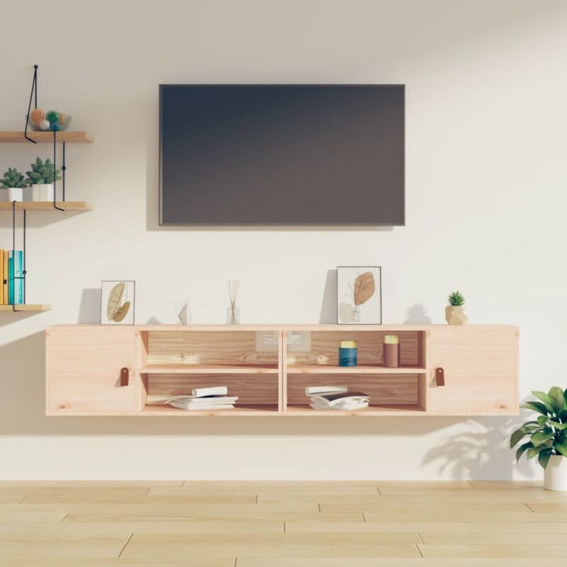 Vidaxl - Armoires murales 2 pcs 80x30x30 cm Bois de pin massif