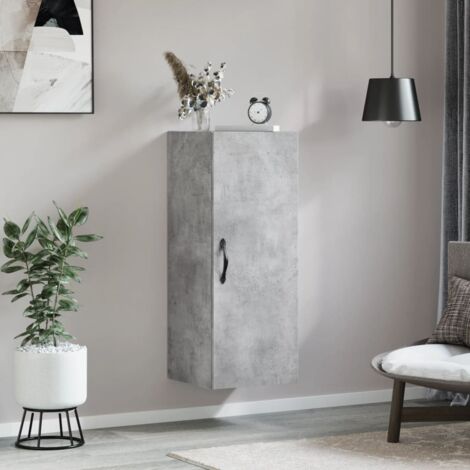Armoire murale gris béton 34,5x34x90 cm bois d'ingénierie vidaXL