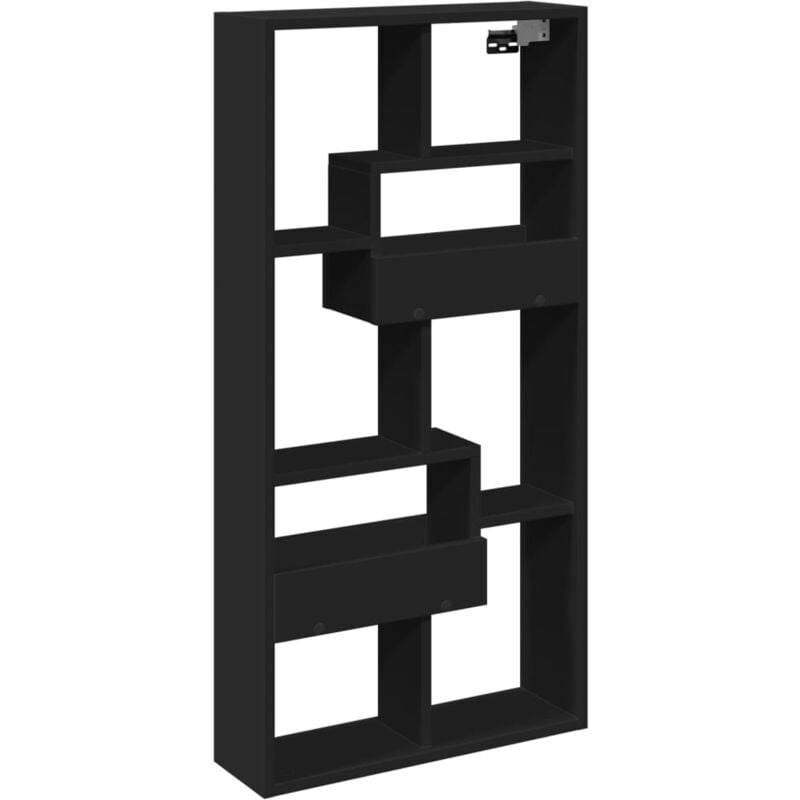 Vidaxl - Armoire murale noir 50x15x100 cm bois d'ingénierie