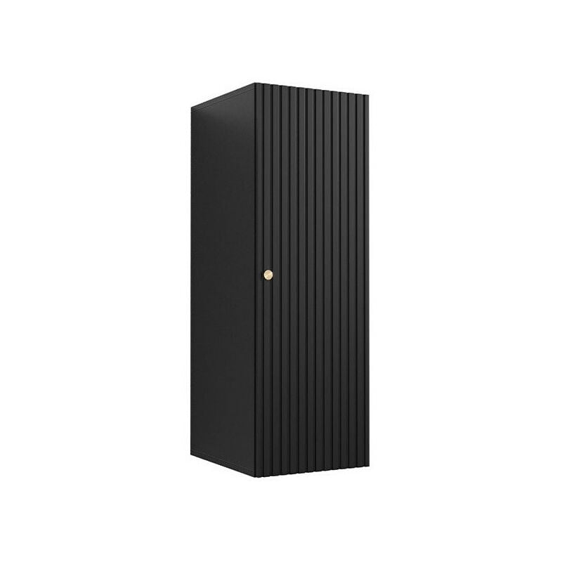 Mobilier1 - Armoire murale Elblaru 104, Noir, 100x34cm, Le nombre de portes: 040cm, Stratifié, mdf