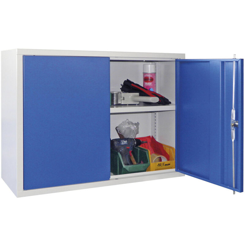 Certeo - Pavoy, Armoire murale, hauteur 600 mm, avec porte/-s en tôle