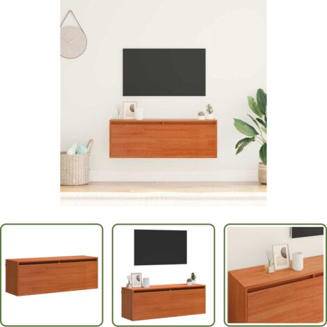 Armoire murale -  Meuble mural Cire marron 100 x 30 x 35 cm Bois de pin massif