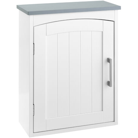 Armoire murale NEWCASTLE blanche et grise