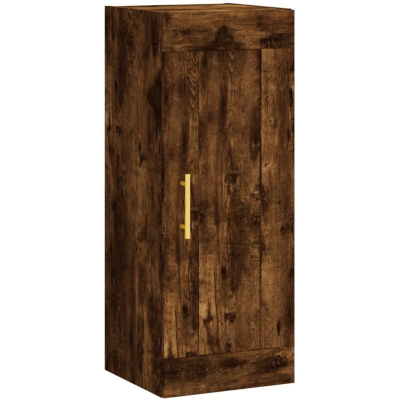 Vidaxl - Armoire murale chêne fumé 34,5x34x90 cm bois d'ingénierie