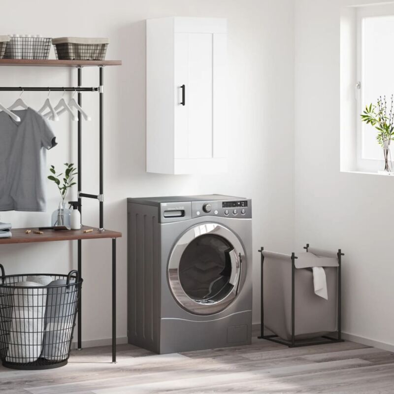 Armoire murale blanc 34,5x34x90 cm bois d'ingénierie vidaXL