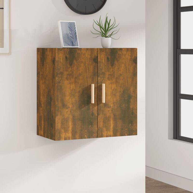 Armoire murale Chêne fumé 60x30x60 cm Bois d ingénierie