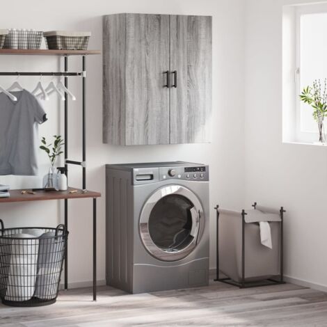 Armoire murale, Placard de Rangement Toilettes, Meuble Haut de Salle de Bain sogris 69,5x34x90 cm LKOWF24572