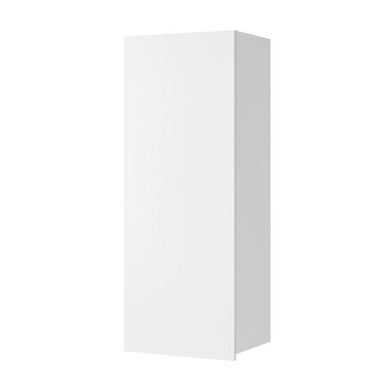 Mirjan24 - Armoire murale Tivdalu 126, Blanc + Blanc brillant, 117x45cm, Le nombre de portes: 032cm, Stratifié