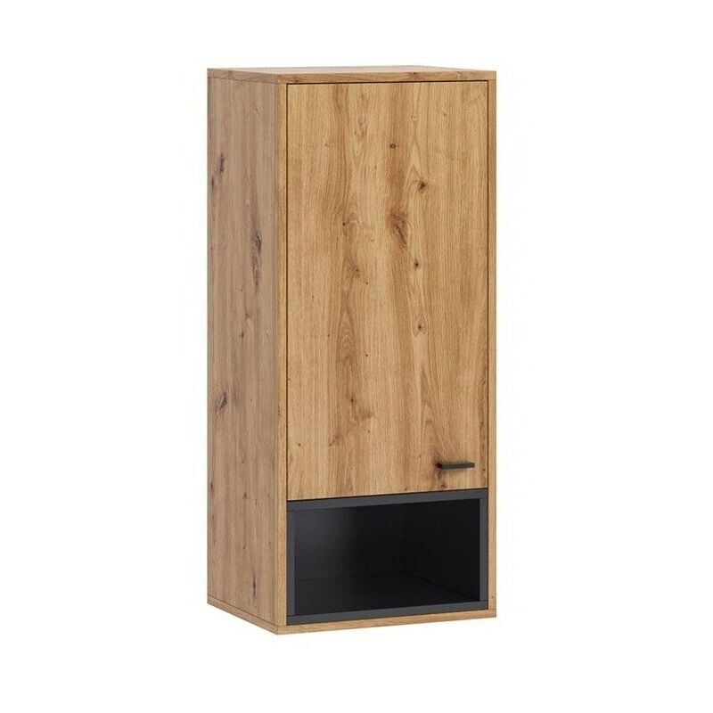 Mirjan24 - Armoire murale Baltesi 106, Chêne Artisan + Noir, 97x42cm, Le nombre de portes: 033cm, Étagères, Stratifié