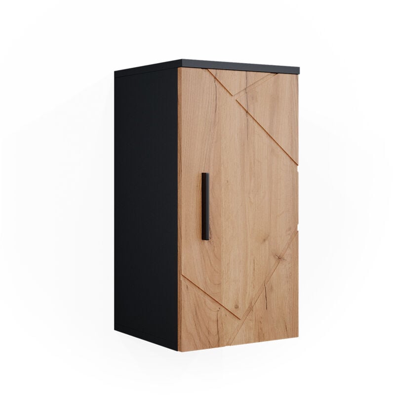 Armoire murale de salle de bain Irma, Chêne doré/anthracite, 30 x 59 cm, Vicco