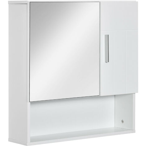 Armoire murale salle de bains miroir BRISTOL blanche