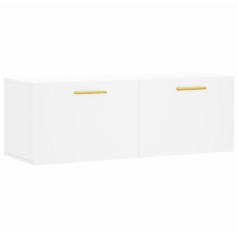 Armoire murale Salon,Meuble bas de Rangement,Meuble TV blanc 100x36,5x35 cm bois d'ingénierie -17202