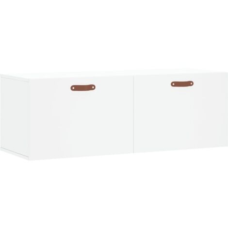 Armoire murale Salon,Meuble bas de Rangement,Meuble TV blanc 100x36,5x35 cm bois d'ingénierie -52751