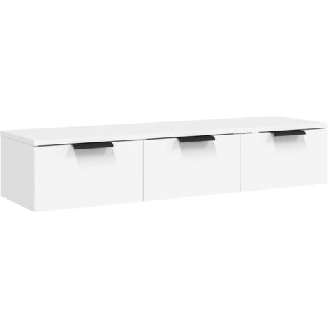 Armoire murale Salon,Meuble bas de Rangement,Meuble TV Blanc 102x30x20 cm Bois d'ingénierie -33061