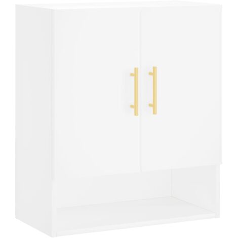 Armoire murale Salon,Meuble bas de Rangement,Meuble TV blanc 60x31x70 cm bois d'ingénierie -41556