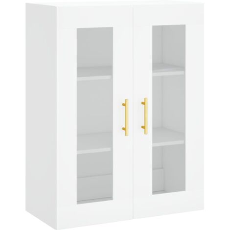 Armoire murale Salon,Meuble bas de Rangement,Meuble TV blanc 69,5x34x90 cm -32033