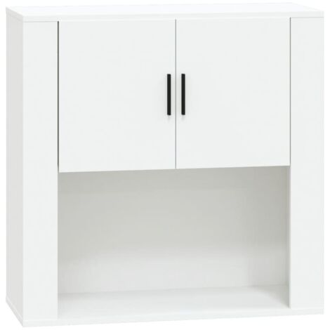 Armoire murale Salon,Meuble bas de Rangement,Meuble TV Blanc 80x33x80 cm Bois d'ingénierie -46840