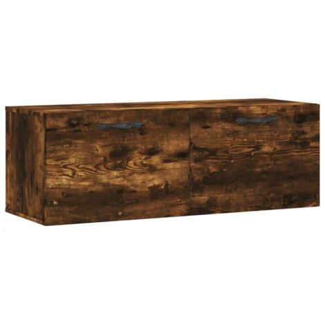 Armoire murale Salon,Meuble bas de Rangement,Meuble TV Chêne fumé 100x36,5x35 cm Bois d'ingénierie -11685