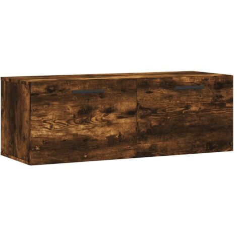 Armoire murale Salon,Meuble bas de Rangement,Meuble TV Chêne fumé 100x36,5x35 cm Bois d'ingénierie -42639