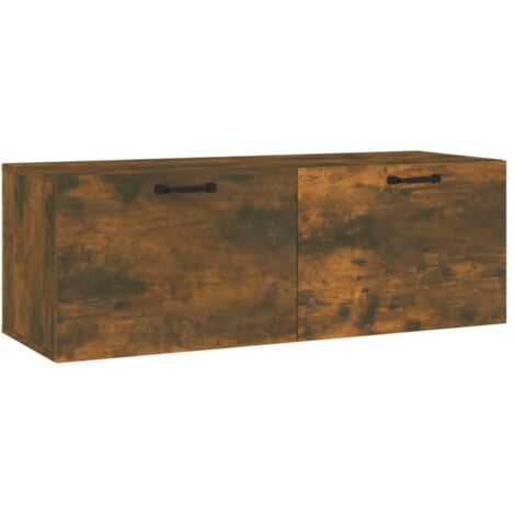 Armoire murale Salon,Meuble bas de Rangement,Meuble TV Chêne fumé 100x36,5x35 cm Bois d'ingénierie -87793