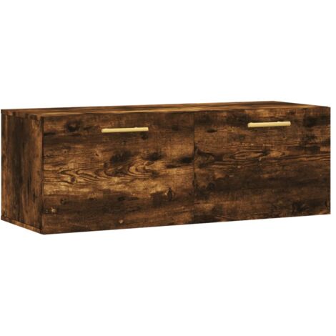 Armoire murale Salon,Meuble bas de Rangement,Meuble TV Chêne fumé 100x36,5x35 cm Bois d'ingénierie -93896
