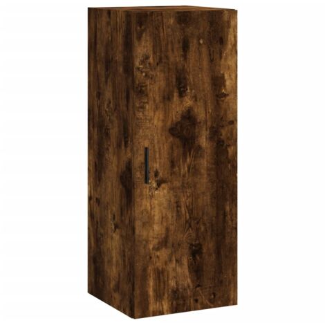 Armoire murale Salon,Meuble bas de Rangement,Meuble TV chêne fumé 34,5x34x90 cm -85764