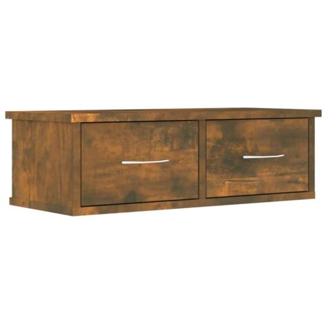 Armoire murale Salon,Meuble bas de Rangement,Meuble TV Chêne fumé 60x26x18,5 cm Bois d'ingénierie -79158
