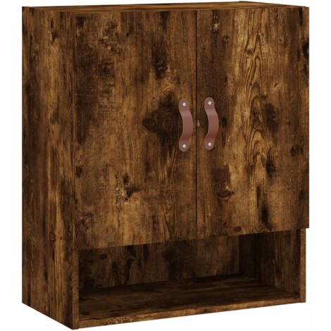 Armoire murale Salon,Meuble bas de Rangement,Meuble TV chêne fumé 60x31x70 cm bois d'ingénierie -30203
