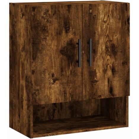 Armoire murale Salon,Meuble bas de Rangement,Meuble TV chêne fumé 60x31x70 cm bois d'ingénierie -99127