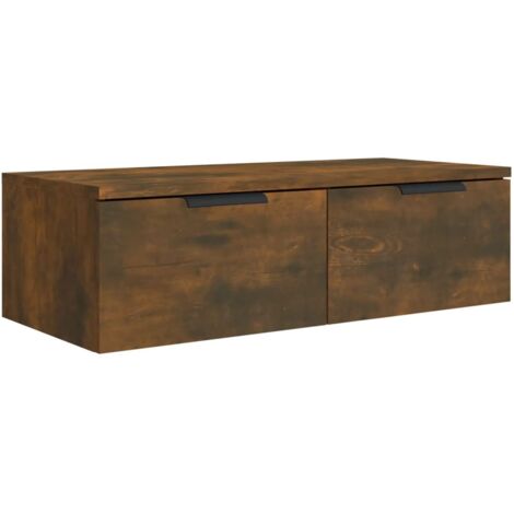 Armoire murale Salon,Meuble bas de Rangement,Meuble TV Chêne fumé 68x30x20 cm Bois d'ingénierie -58539