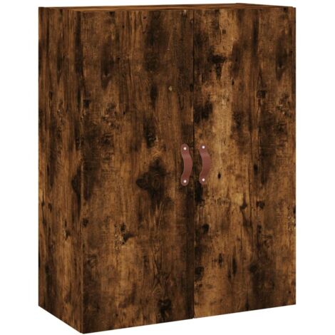 Armoire murale Salon,Meuble bas de Rangement,Meuble TV chêne fumé 69,5x34x90 cm -23858
