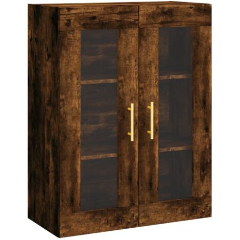 Armoire murale Salon,Meuble bas de Rangement,Meuble TV chêne fumé 69,5x34x90 cm -66376