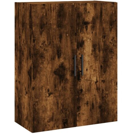 Armoire murale Salon,Meuble bas de Rangement,Meuble TV chêne fumé 69,5x34x90 cm -69079