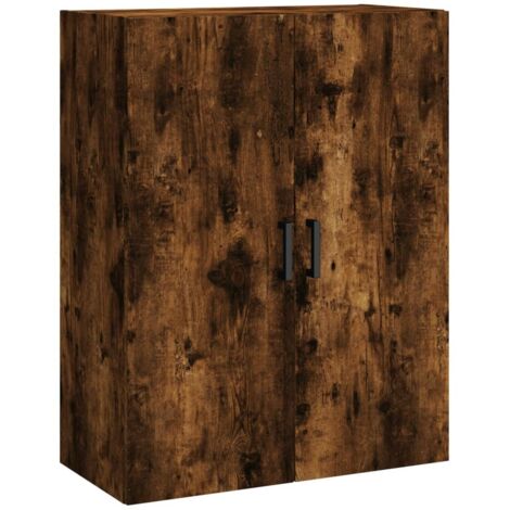 Armoire murale Salon,Meuble bas de Rangement,Meuble TV chêne fumé 69,5x34x90 cm -89910