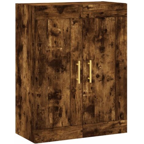 Armoire murale Salon,Meuble bas de Rangement,Meuble TV chêne fumé 69,5x34x90 cm bois d'ingénierie -59320