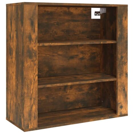 Armoire murale Salon,Meuble bas de Rangement,Meuble TV Chêne fumé 80x33x80 cm Bois d'ingénierie -94219