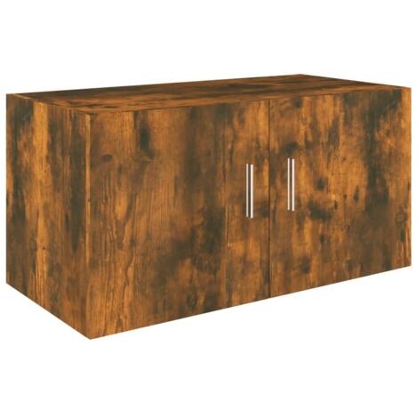 Armoire murale Salon,Meuble bas de Rangement,Meuble TV Chêne fumé 80x39x40 cm Bois d'ingénierie -50281