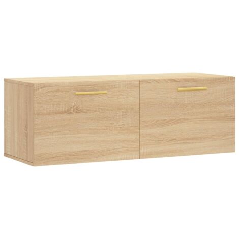 Armoire murale Salon,Meuble bas de Rangement,Meuble TV chêne sonoma 100x36,5x35 cm bois d'ingénierie -79135
