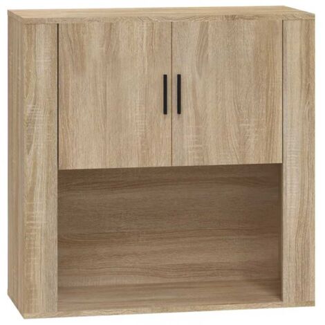Armoire murale Salon,Meuble bas de Rangement,Meuble TV Chêne sonoma 80x33x80 cm Bois d'ingénierie -44685
