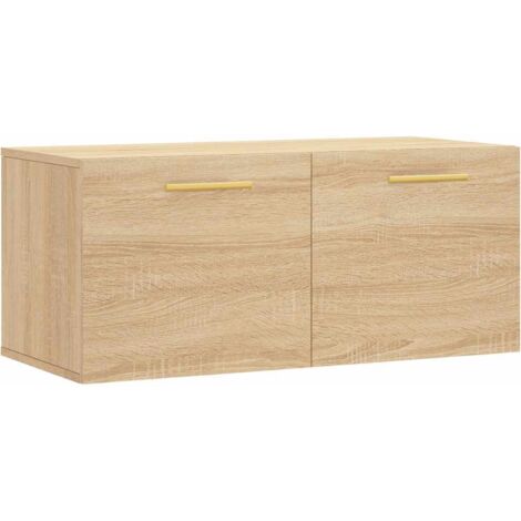 Armoire murale Salon,Meuble bas de Rangement,Meuble TV chêne sonoma 80x36,5x35 cm bois d'ingénierie -13602