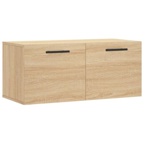 Armoire murale Salon,Meuble bas de Rangement,Meuble TV chêne sonoma 80x36,5x35 cm bois d'ingénierie -44174
