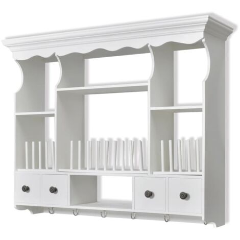 Armoire murale Salon,Meuble bas de Rangement,Meuble TV de cuisine Bois Blanc -50929