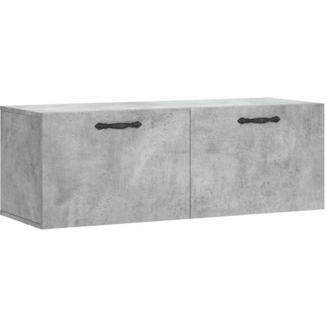 Armoire murale Salon,Meuble bas de Rangement,Meuble TV gris béton 100x36,5x35 cm bois d'ingénierie -17030